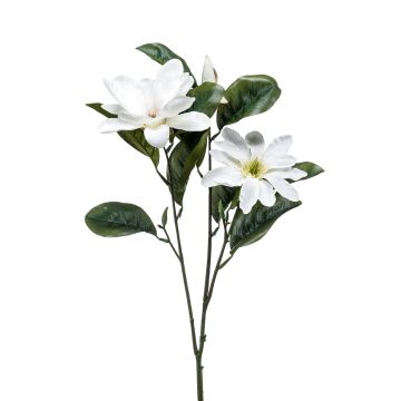 Umělá květinová magnólie BEGUR, bílá, 80cm