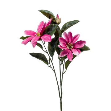 Umělá květinová magnólie BEGUR, tmavě růžová, 80cm