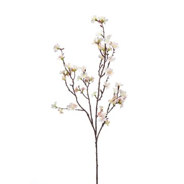 Textilní třešňová větev PALS s květy, bílo-růžová, 95cm