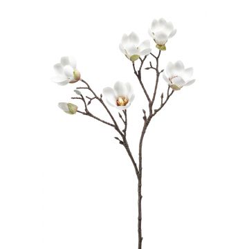 Umělá květinová magnólie ANEU, krémová, 65cm