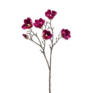 Umělá květinová magnólie ANEU, fialová, 65cm