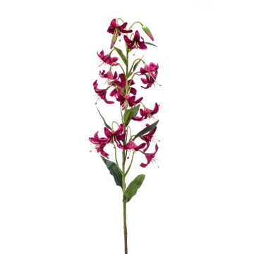 Umělá květinová tygří lilie ARAMAIO, vínově červená, 80cm
