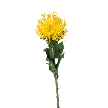 Umělá květina Protea HERVAS, žlutá, 70cm