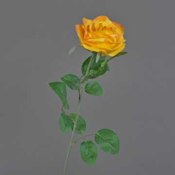 Umělá květina růže PEZOS, žlutooranžová, 60cm, Ø10cm