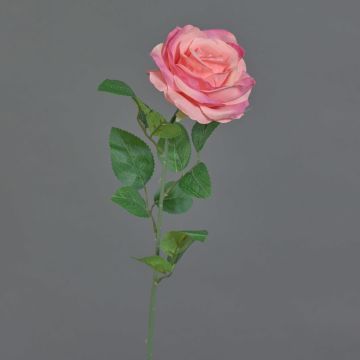 Umělá květina růže PEZOS, růžová, 60cm, Ø10cm