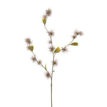 Dekorativní ratolest čarodějnice CETINA s květinami, starofialová, 100cm