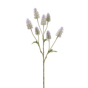 Umělá jetelová větvička BEEMIM s květy, fialovo-krémová, 55cm