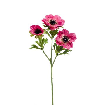 Textilní květ sasanky RUBINA, růžová, 55cm