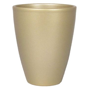Dekorativní keramická váza TEHERAN PALAST, zlatá matná, 17cm, Ø13,5cm