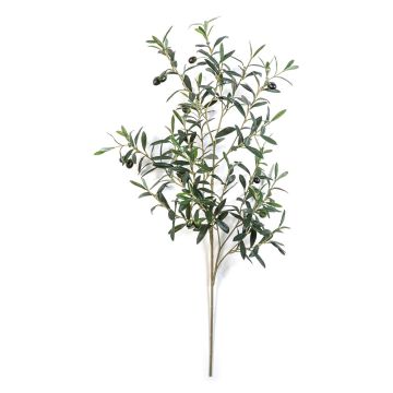 Umělá olivová ratolest LORRIS, ovoce, zelená, 110cm
