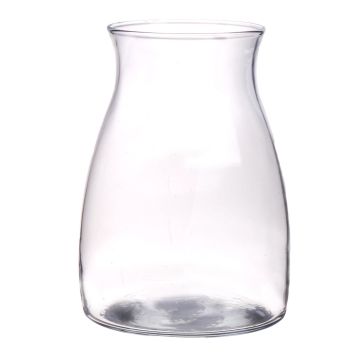 Skleněná váza na květiny COREY, čirá, 20cm, Ø15cm