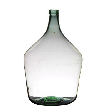 Balónová váza JENSON, recyklované sklo, čirá zelená, 46cm, Ø29cm, 15L