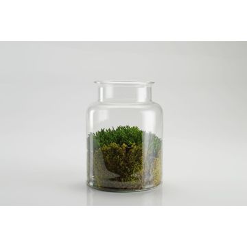Skleněná váza KARIN EARTH, recyklovaná, čirá, 25cm, Ø19cm