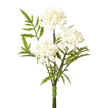 Umělá kytice sněhových koulí CRUVA, bílá, 30cm