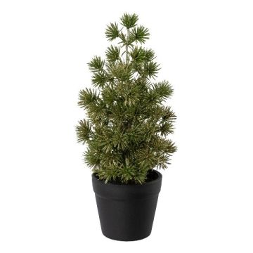 SYSCA umělý modřín v dekorativním květináči, s třpytkami, 21,5cm