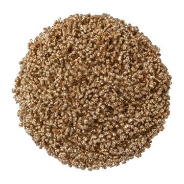 Umělá umělá koule NAVINE s bobulemi, zlatá, Ø13cm