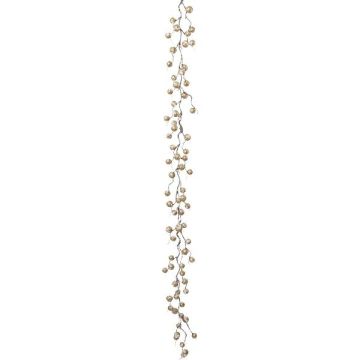 Umělá girlanda se sněhovými bobulemi ELMORE, zasněžená, šampaňské, 170cm