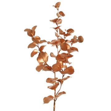 Umělá eukalyptová větev MALFHY, metalická měděná, 75cm