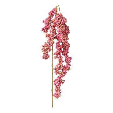 Umělá větvička černého bezu FAVLER, bobule, růžová, 75cm