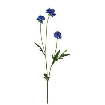 Dekorativní větvička chrpy FLUNK, modrá, 60cm
