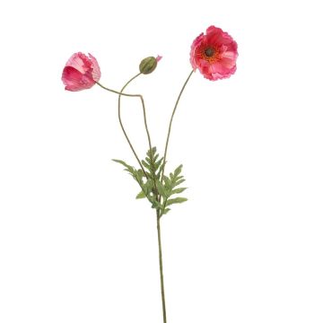 Dekorativní větvička máku SCHUNRA, růžová, 75cm