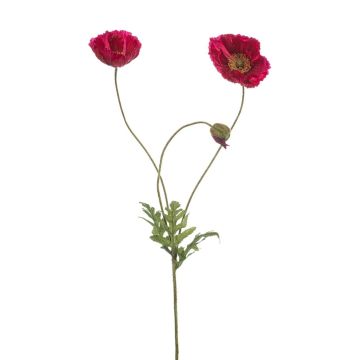 Dekorativní větvička máku SCHUNRA, tmavě růžová, 75cm