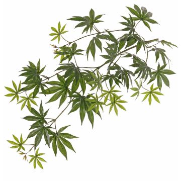 Umělá větev japonského javoru EVODIA, pro interiér i exteriér, zelená, 70 cm