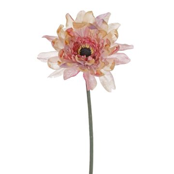 Textilní květina gerbera PAMILLA, starorůžová, 65cm, Ø12cm