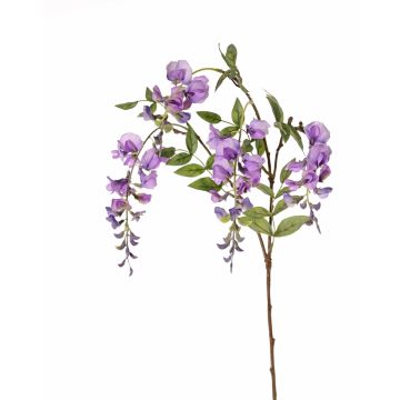 Textilní větev vistárie SOULA s květy, fialová, 80cm