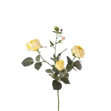 Textilní květina růže DIAMANTIS, žlutá, 75cm