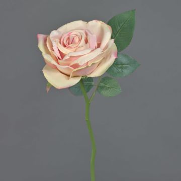 Umělá květina růže NIKOLETA, růžová, 30cm, Ø12cm