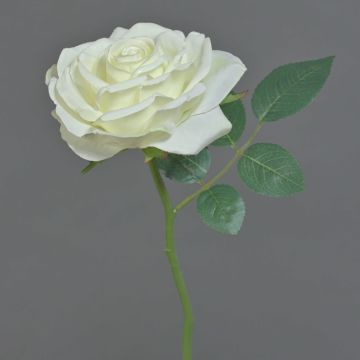 Umělá květina růže NIKOLETA, bílá, 30cm, Ø12cm