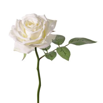 Umělá květina růže NIKOLETA, bílá, 30cm, Ø12cm