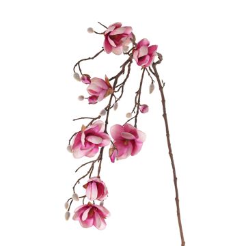 Textilní květina magnólie KOSMAS, růžovo-růžová, 115cm, Ø8cm