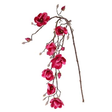 Textilní květina magnólie KOSMAS, růžová, 115cm, Ø8cm