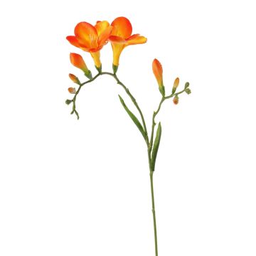 Textilní květina frézia MARUSHA, oranžová, 65cm, Ø7cm