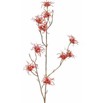 Umělá větvička lísky XYLA, květy, oranžovo-červená, 70cm, Ø5cm