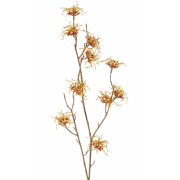 Umělá větvička lísky XYLA, květy, oranžovo-žlutá, 70cm, Ø5cm