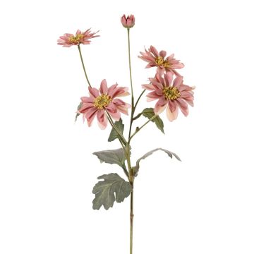 Textilní květina chryzantéma INDALI, starorůžová, 65cm, Ø6,5-8cm