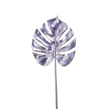 Umělý list filodendron monstera deliciosa SEHUN, fialová, 70cm