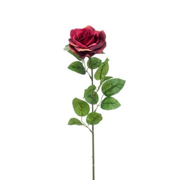 Umělá květina růže PEZOS, vínová, 60cm, Ø10cm