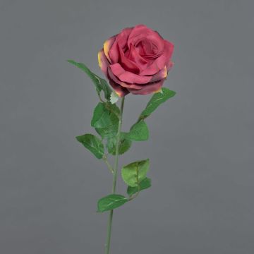 Umělá květina růže PEZOS, vínová, 60cm, Ø10cm