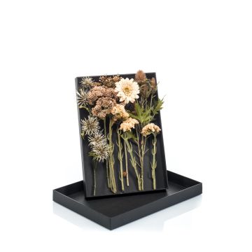 Kytice umělých květin JADEA v dárkové krabičce pro samovazbu, béžovo-krémová, 30cm, Ø18cm