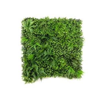 Dekorativní podložka umělých rostlin / živý plot KITAI, vhodné pro interiér i exteriér, zelená, 100x100cm