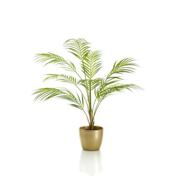 Umělá horská palma ALUVIAL v keramickém květináči, zlatá, 85cm