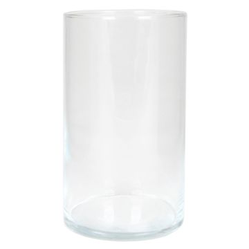 Květinová váza ve tvaru válce SANYA OCEAN ze skla, čirá, 20cm, Ø11,6cm