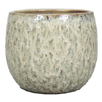Květináč z keramiky NOREEN, kropenatý, krémově hnědý, 11,5cm, Ø13,2cm