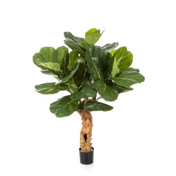 Umělý Ficus Lyrata HADAR, přírodní kmen, zelený, 110cm