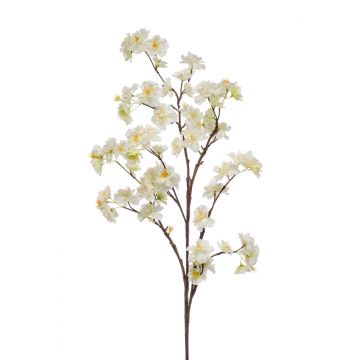 Umělá třešňová větev GIMA s květy, krémově žlutá, 120cm