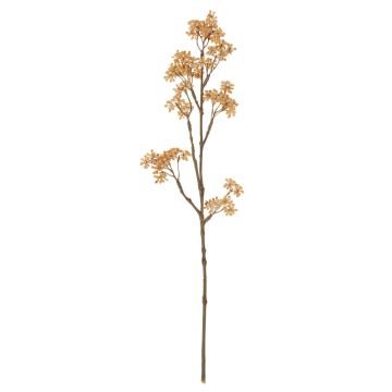 Umělá větvička krásnoplodky BEYNAC, s bobulemi, krémově žlutá, 45cm
